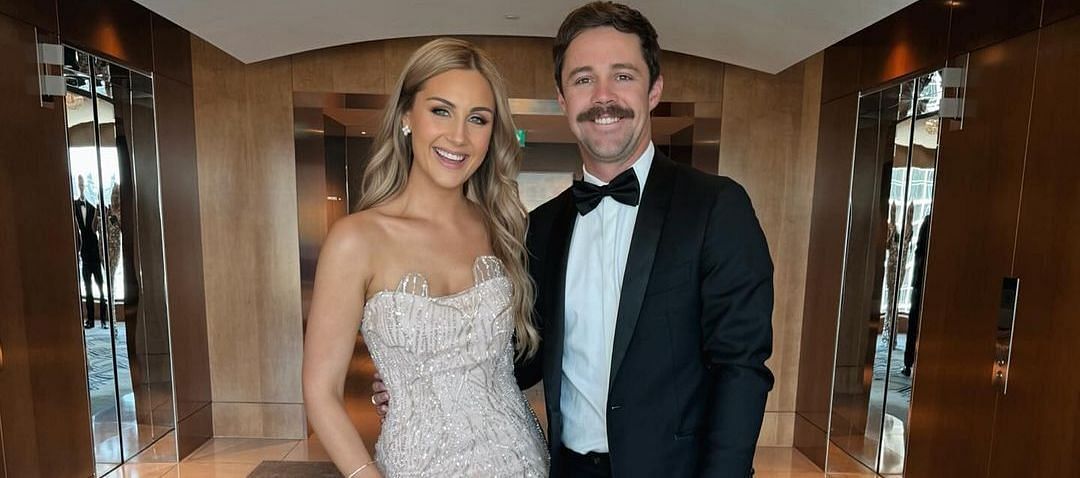 Travis Head with his wife